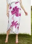 Stylewe Regular Fit Urban Floral Midi Skirt